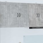 K&ouml;&ouml;gikapp riiuliga uksega betoonhall 80 x 31 x 80 cm tehispuit