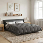 Talve tek Rapistatud Helehall 220 x 240 cm Mikrokiud