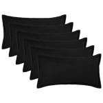 Diivanipadi 6 tk HOUTEN must 40 x 80 cm boucl&eacute;