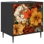 Vannitoa kapp GENNEP Must tamm 60 x 40 x 61 cm Tehispuit