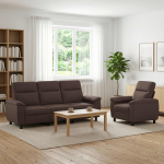 Diivanikomplekt 2 pcs Tume pruun kangas