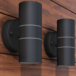 Led-valgustid &otilde;ue 2 tk, roostevaba teras, &uuml;les/alla suunatud