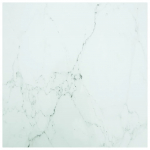 Lauaplaat, valge 80x80 cm, 6 mm, karastatud klaas marmordisain