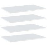 Riiuliplaadid 4 tk, valge, 80 x 50 x 1,5 cm, puitlaastplaat