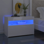 &Ouml;&ouml;kapp ja LED-tuled 2 tk, k&otilde;rgl&auml;ikega valge, 60 x 35 x 40 cm