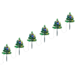Tee&auml;&auml;rsed j&otilde;ulupuud 6 tk, mitmev&auml;rvilised ledid 45 cm, pvc