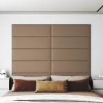 Seinapaneelid 12 tk, cappuccino, 90 x 30 cm, kunstnahk, 3,24 m&sup2;