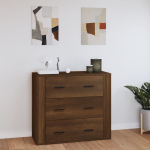 Puhvetkapp, pruun tamm, 80 x 33 x 70 cm tehispuit