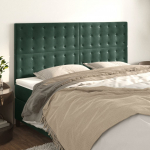 Voodipeatsid 4 tk, tumeroheline, 100x5x78/88 cm, samet
