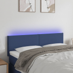 LED-voodipeats, kreemjas, 144x5x78/88 cm, kangas