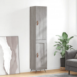 K&otilde;rge kapp, hall sonoma tamm, 34,5x34x180 cm, tehispuit