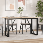 S&ouml;&ouml;gilaud, o-raam, 160 x 80 x 75,5 cm, m&auml;nnipuit ja malm