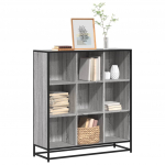 RAAMATUALUS, HALL SONOMA, 97,5X33X107,5 CM, TEHISPUIT JA METALL