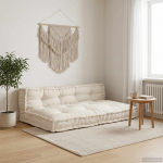 Pallet diivanipatjade padi 2 pcs Kreemjas 120 x 80 x 38 cm
