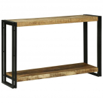 Konsoollaud riiuliga pruun 120 x 33 x 75 cm tugev mango puu
