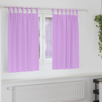 Kardinad r&otilde;ngastega 2 tk lilla 140 x 140 cm pol&uuml;ester