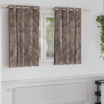 Satiinist kardinad 2 tk cappuccino 140 x 140 cm samet