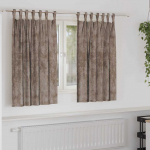 Satiinist kardinad 2 tk cappuccino 140 x 140 cm samet