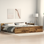Voodiraam vana puu 200x200 cm inseneripuit