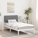 Voodiraam Pehme Peatoega Helehall 100 x 200 cm Tahke m&auml;nd