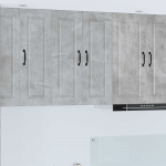K&ouml;&ouml;gikapp riiuliga uksega betoonhall 60 x 31 x 80 cm tehispuit