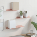 Ujuv riiul Seinale kinnitatav 3 tk Roosa 40 x 9 x 2,5 cm Teras