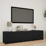 LED-iga TV kapp LEDiga Must 165 x 34 x 40 cm T&ouml;&ouml;deldud puit