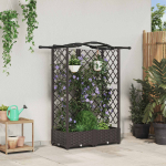 T&otilde;stetud Padi Kase ja Katusega Pruun 124 x 40 x 126 cm PP