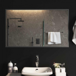 LED vannitoa peegel L&auml;bipaistev 100 x 60 cm karastatud klaas