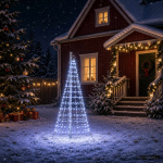 J&otilde;ulupuu valgusti koos vaiade ja lipuvardaga 180 cm 200 LED-i