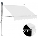 K&auml;sitsi sisset&otilde;mmatav varikatus, LED, 150 cm, kreemjasvalge