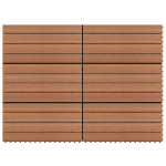Wpc-plaadid 60 x 30 cm 6 tk 1m&sup2; pruun