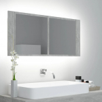 LED-peeglikapp betoonhall 100x12x45 cm, akr&uuml;&uuml;l