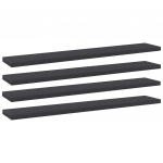 Riiuliplaadid 4 tk, hall, 60x10x1,5 cm, puitlaastplaat