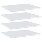 Riiuliplaadid 4 tk, valge, 60x50x1,5 cm, puitlaastplaat
