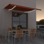Automaatne varikatus LED, tuuleandur 400x300 cm oranž/pruun