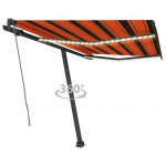 Automaatne varikatus LED, tuuleandur, 350x250 cm oranž/pruun