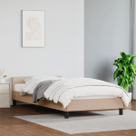 Voodiraam peatsiga ilma madratsita cappuccino 80x200 cm