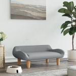 Koeravoodi, helehall, 70 x 40 x 24 cm, kangas