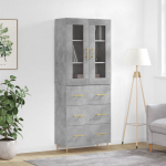 K&otilde;rge kapp, betoonhall, 69,5 x 34 x 180 cm,tehispuit