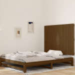 Seinale kinnitatav voodipeats, meepruun, 127,5x3x90cm m&auml;nnipuit