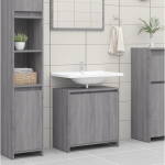 Vannitoakapp, hall sonoma tamm, 60 x 33 x 61 cm, tehispuit