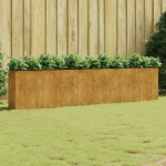 Taimekast, 360 x 40 x 80 cm, corten-teras