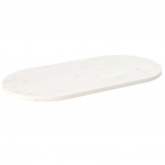 Lauaplaat, valge, 90 x 45 x 2,5 cm, m&auml;nnipuit, ovaalne