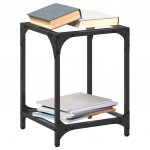 Diivanilaud, l&auml;bipaistev klaasplaat, 30x30x40cm, teras