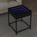 Diivanilaud LED-tuledega, must, 40 x 40 x 51cm