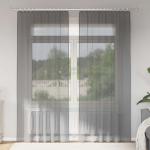 Voile kardinad varrastaskutega 2 tk, tumehall