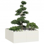 Taimekast valge 100x100x40 cm, teras