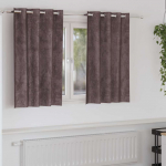 Satiinist kardinad kardinatega 2 tk pruun 140 x 140 cm samet