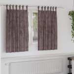 Satiinist kardinad kardinatega 2 tk pruun 140 x 140 cm samet